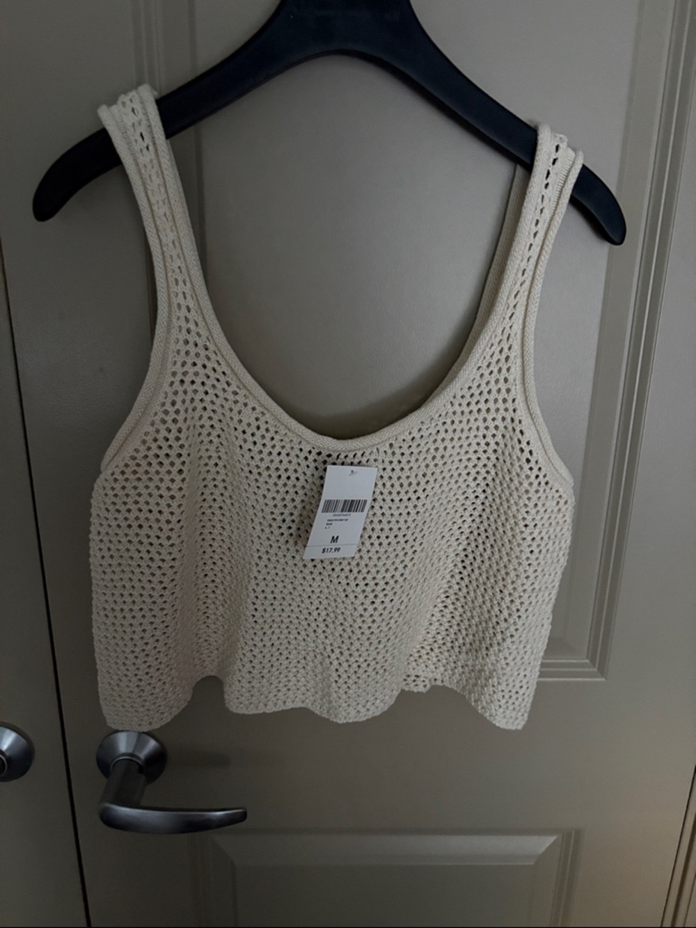 Forever 21 Cream Crochet Crop Tank Top